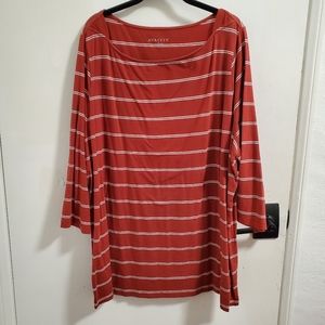 Ana & Viv 3x Orange with White Stripes Top